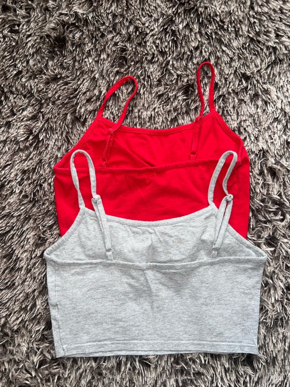 Active Basic Gray and Red Layering Tank Set - Picture 2 of 6
